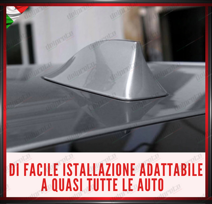 ANTENNA PINNA DI SQUALO GRIGIO UNIVERSALE FIAT LANCIA BMW ABARTH RICEZIONE FM/AM