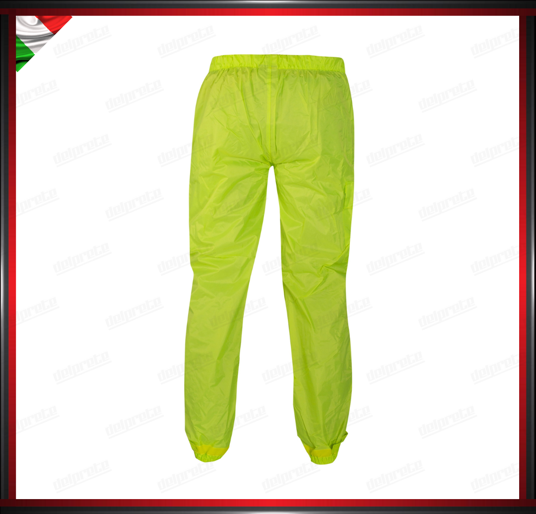 PANTALONI MOTO ANTIPIOGGIA FLUO ANTIVENTO IMPERMEABILI UOMO E DONNA CON RIFLETTENTI