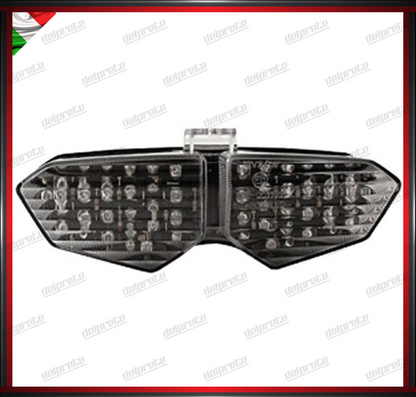 STOP FARO POSTERIORE LED PER YAMAHA R6 DAL 03 AL 05 BIANCO CON LUCE ROSSA