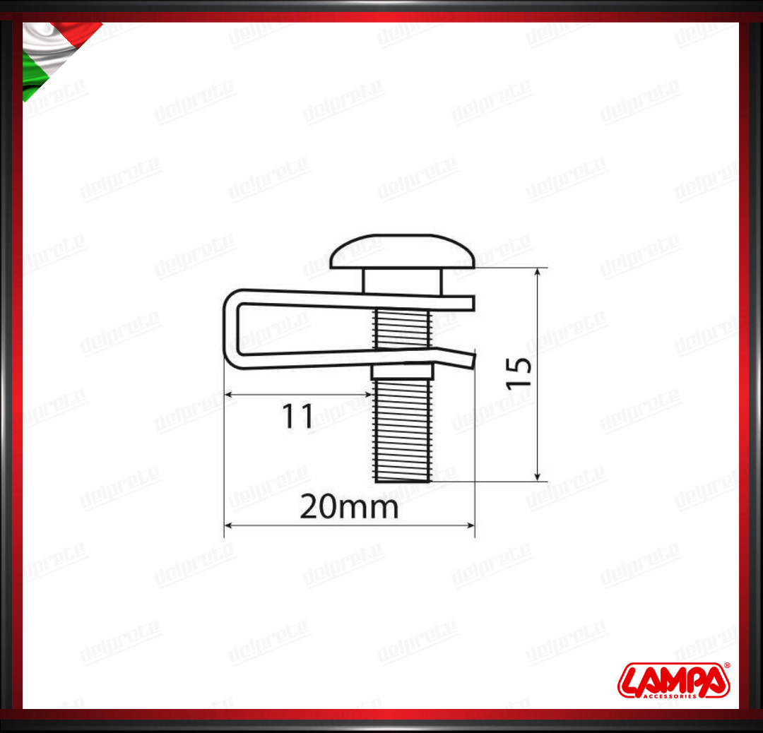 CLIP FIT-KITS VITERIA FISSAGGIO CARENE ( 5 MA ) SET 10PZ ORO VITI ANODIZZATE LAMPA