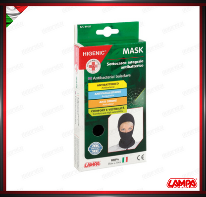 HIGENIC MASK SOTTOCASCO INTEGRALE ANTIBATTERICO FILATO DI POLIAMMIDE - LAMPA