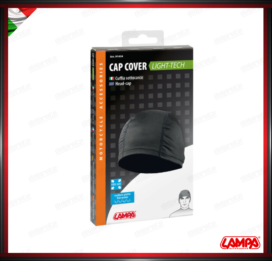 CAP COVER LIGHT TECH CUFFIA SOTTOCASCO IN NYLON ELASTICO NERO - LAMPA