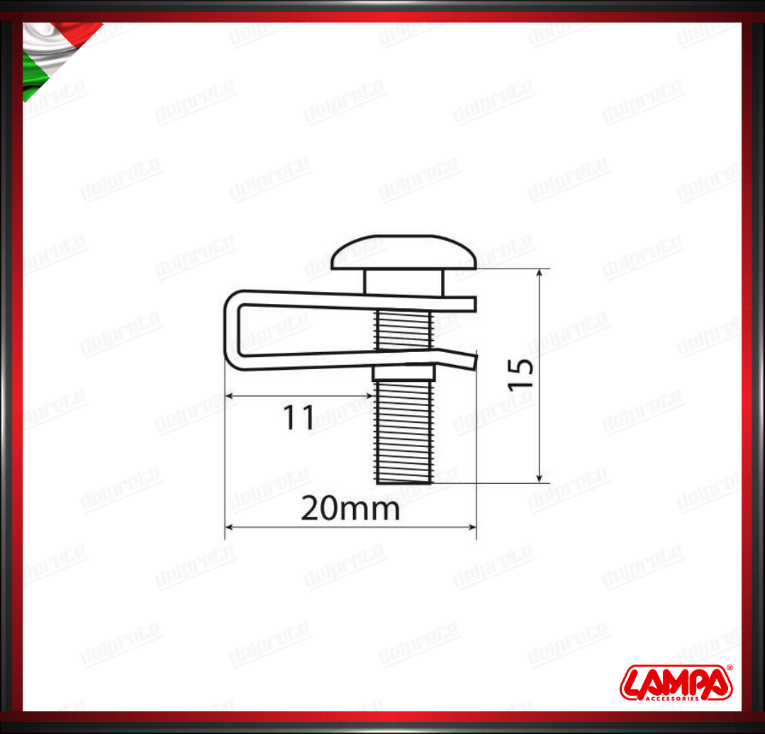 CLIP FIT-KITS VITERIA FISSAGGIO CARENE ( 5 MA ) SET 10PZ BLU VITI ANODIZZATE LAMPA