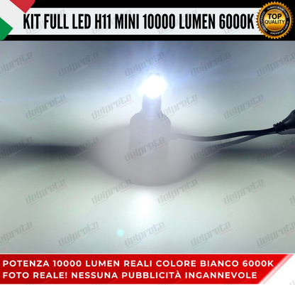 KIT FULL LED LAMPADE LED H11 MINI NO ERROR 6000K BIANCO 10000 LUMEN LM CANBUS