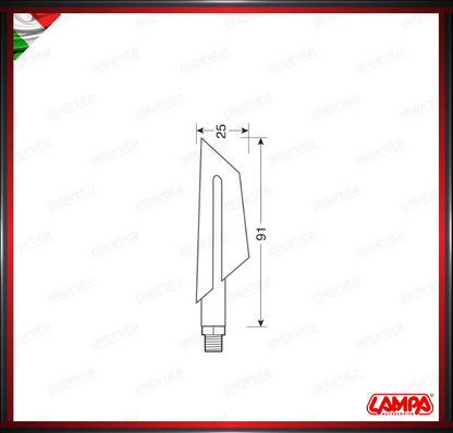 CICLON LAMPA COPPIA INDICATORI DI DIREZIONE A LED FRECCE OMOLOGATE - 12V UNIVERSALI