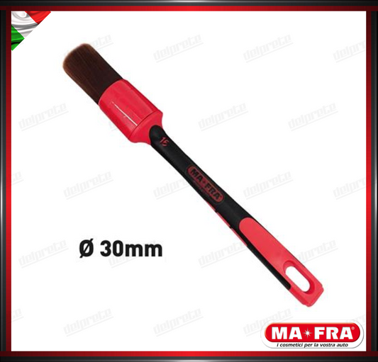 MAFRA - PENNELLO 30mm RED BRUSH CAR DETAILER PULIZIA INTERNO ESTERNO AUTO MOTO