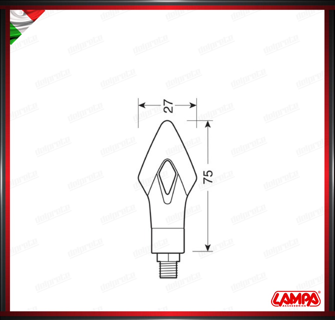 LUM LAMPA COPPIA INDICATORI DI DIREZIONE A LED FRECCE OMOLOGATE - 12V UNIVERSALI