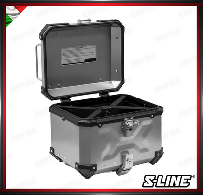 S-LINE - TOP CASE 37 LITRI IN ALLUMINIO CON PIASTRA ATTACCO UNIVERSALE