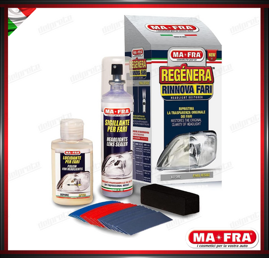 MAFRA - KIT REGENERA RIGENERA RINNOVA FARI LUCIDATURA FANALI RIPRISTINO