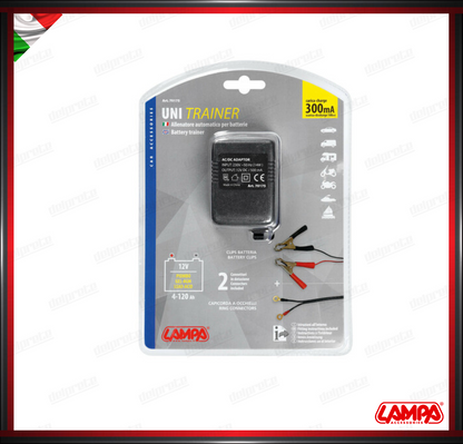 ALLENATORE AUTOMATICO PER BATTERIE 12V - 300 mA UNI TRAINER LAMPA CONNESSIONE RAPIDA