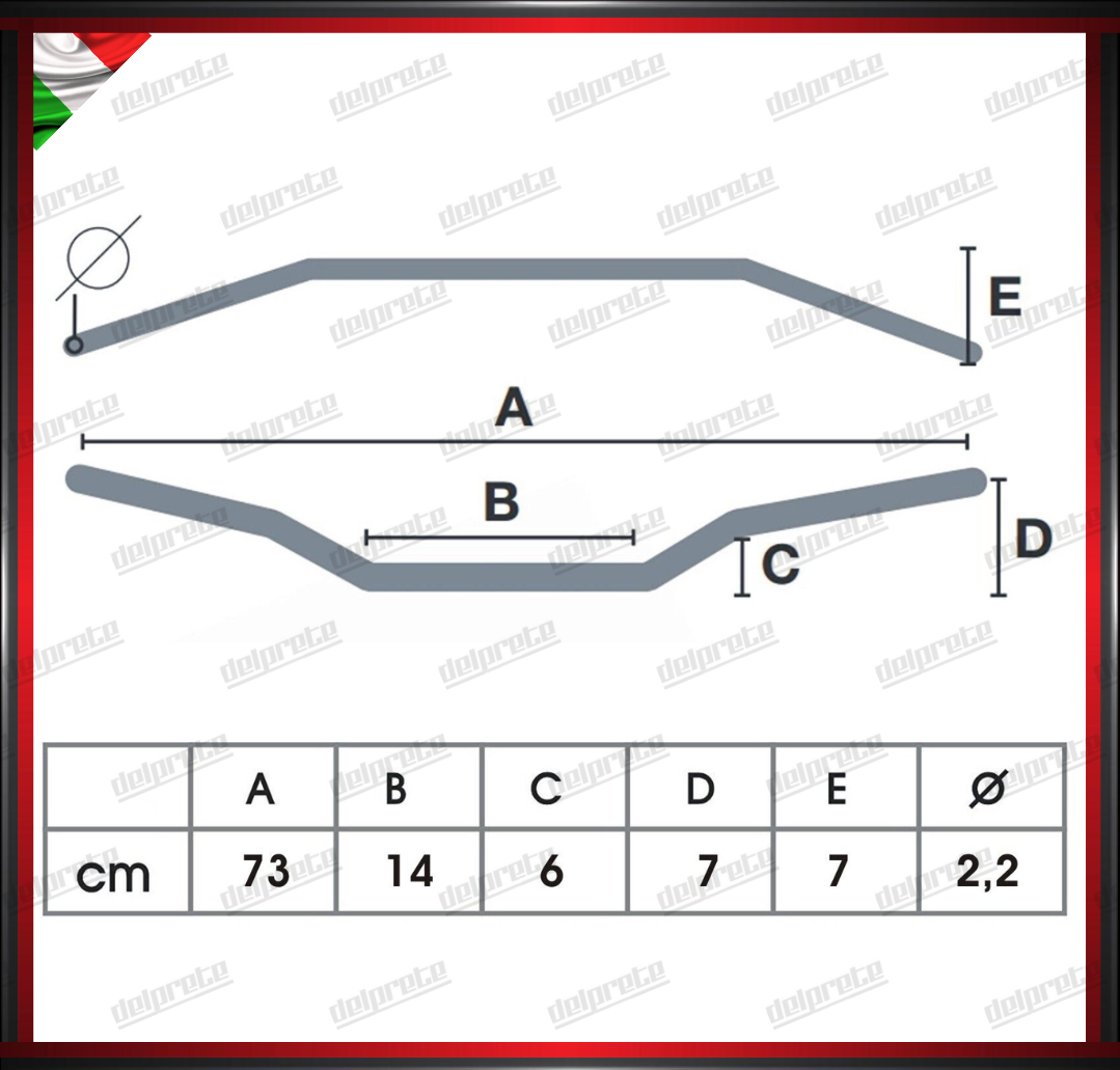 MANUBRIO ANODIZZATO ORO MOTO ATV CUSTOM PIEGA BASSA 22 MM UNIVERSALE ALLUMINIO