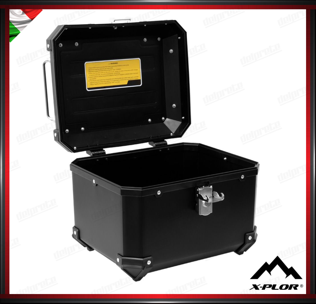 X-PLOR - TOP CASE 30 LITRI NERO IN PLASTICA ABS CON PIASTRA