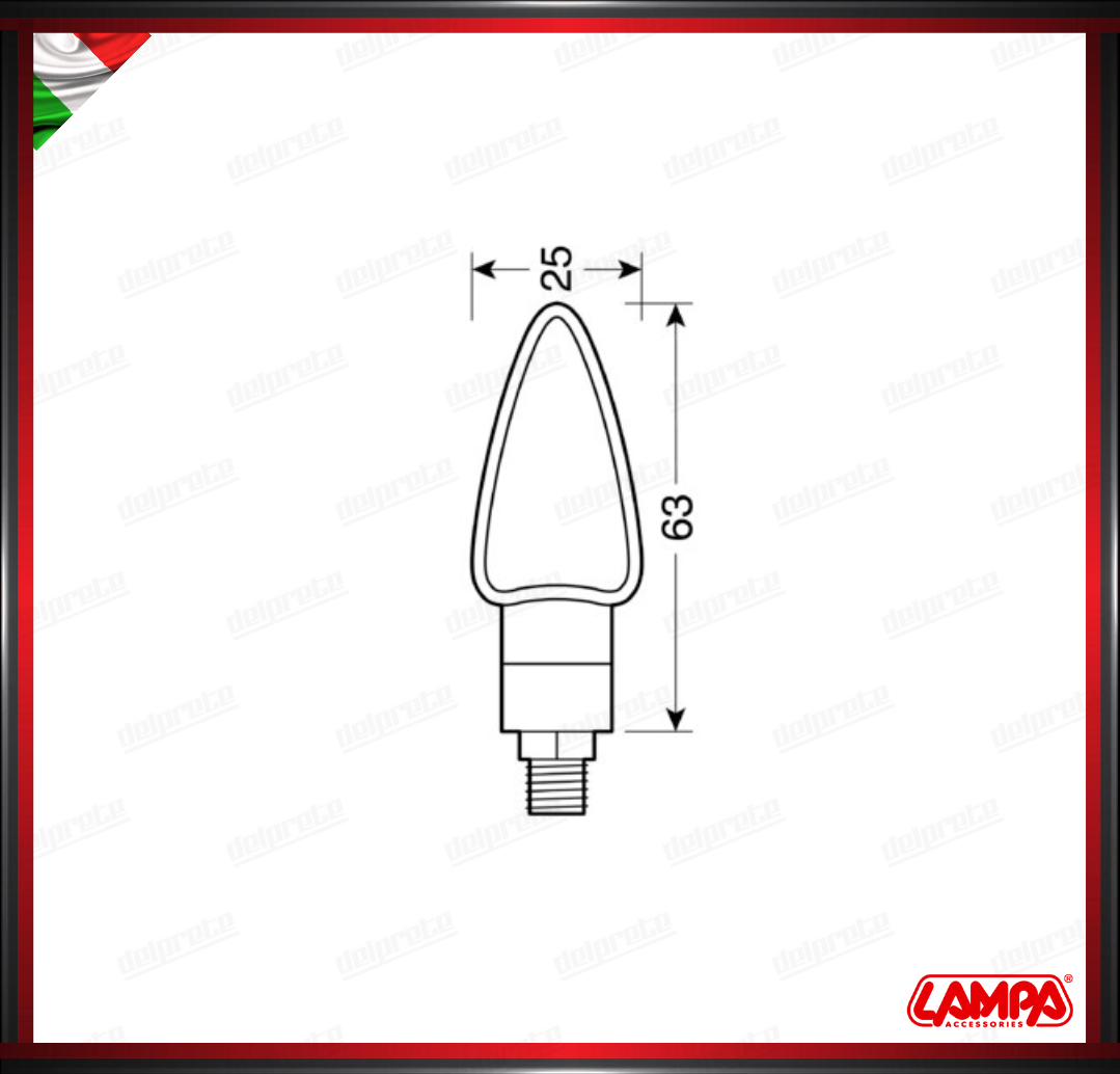 ARROW-2 LAMPA COPPIA INDICATORI DI DIREZIONE NERO A LED FRECCE OMOLOGATE - 12V UNIVERSALI