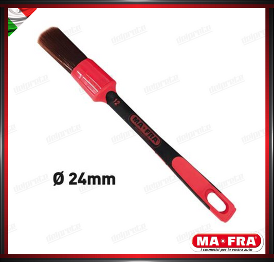 MAFRA - PENNELLO 24mm RED BRUSH CAR DETAILER PULIZIA INTERNO ESTERNO AUTO MOTO