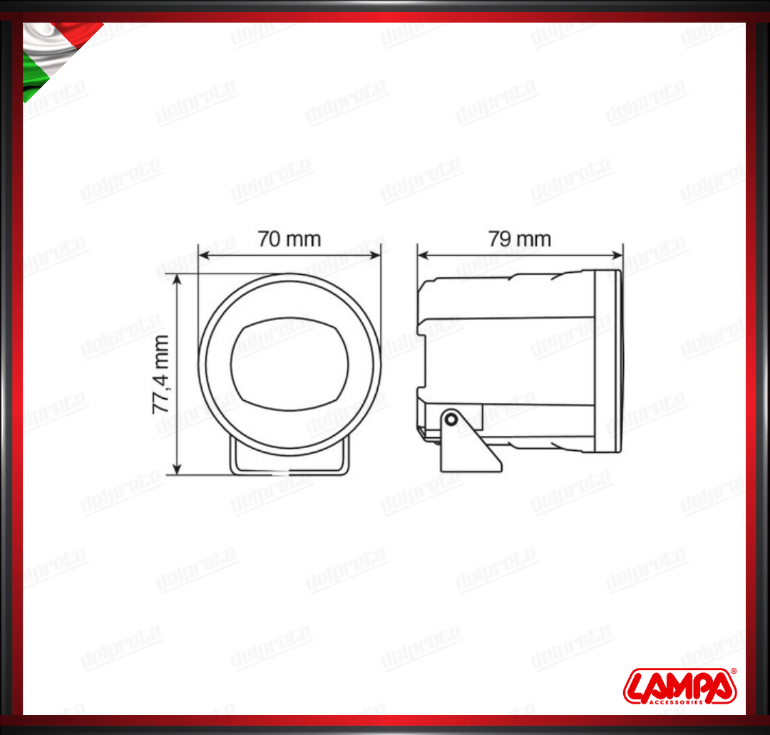 FOG BUSTERS LAMPA COPPIA FARETTI AUSILIARI UNIVERSALI SUPPLEMENTARI 12V CON STAFFE