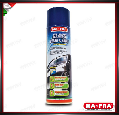 MAFRA - GLASS CLEAN E SHINE SPRAY PULITORE DETERGENTE VETRI AUTO 500 ML