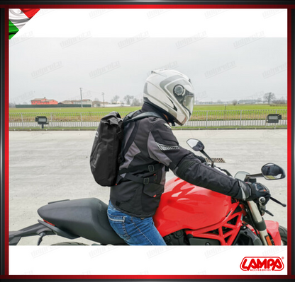 IMPERVIOUS 15 ZAINO MOTO IMPERMEABILE LAMPA SENZA CUCITURE - 15 LITRI