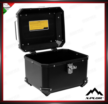 X-PLOR - TOP CASE 38 LITRI NERO IN PLASTICA ABS CON PIASTRA