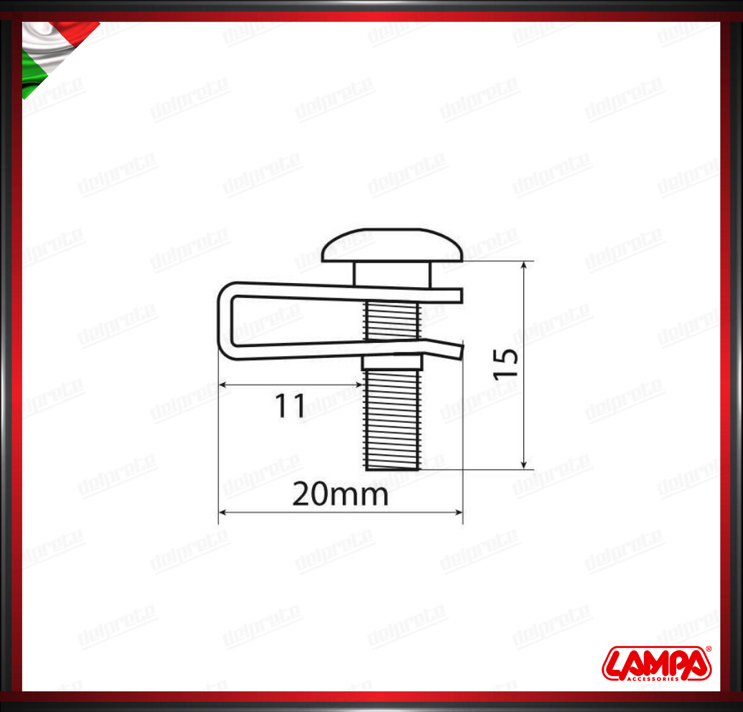 CLIP FIT-KITS VITERIA FISSAGGIO CARENE ( 5 MA ) SET 10PZ ARGENTO VITI ANODIZZATE LAMPA