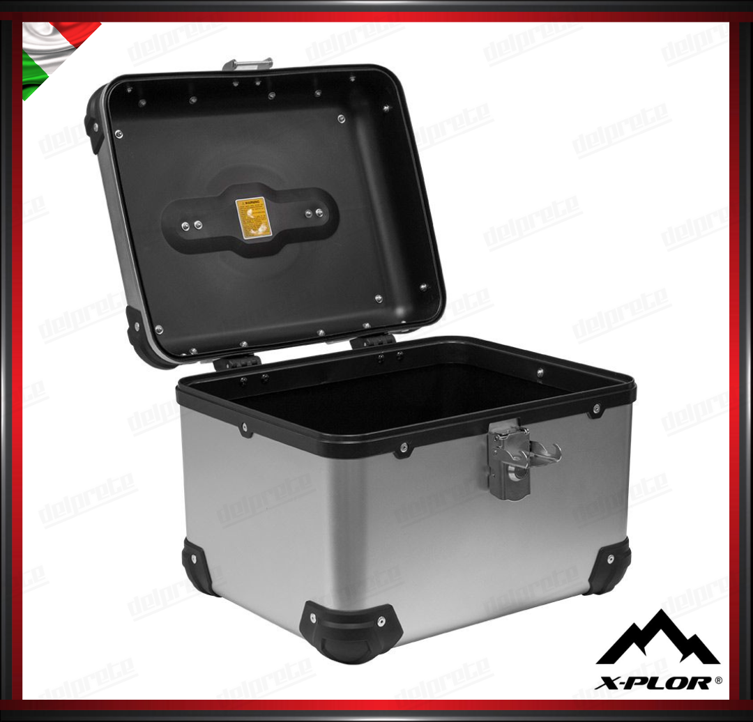 X-PLOR - TOP CASE 35 LITRI COLORE ALLUMINIO IN PLASTICA ABS CON PIASTRA