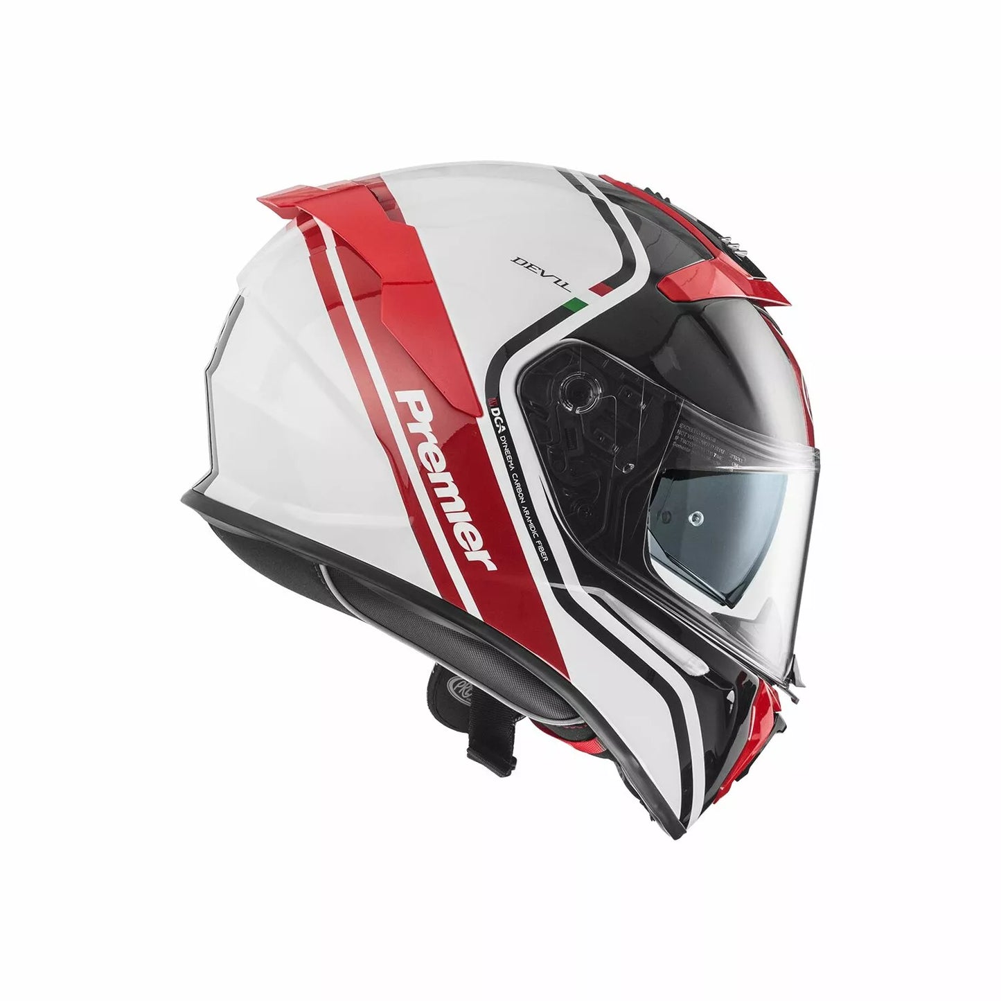 CASCO INTEGRALE - PREMIER DEVIL PH 2 - OMOLOGATO ECE 2206 BIANCO NERO E GRIGIO