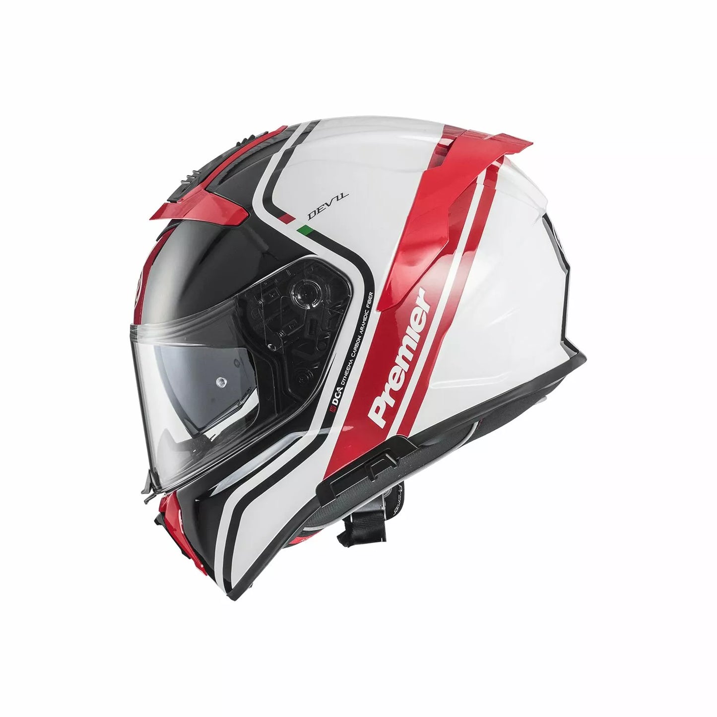 CASCO INTEGRALE - PREMIER DEVIL PH 2 - OMOLOGATO ECE 2206 BIANCO NERO E GRIGIO