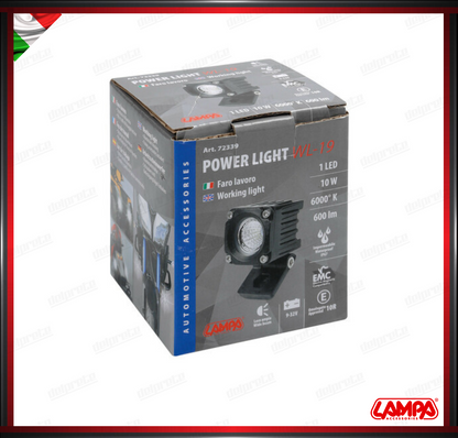 WL-19 LAMPA FARETTO FARO AUSILIARIO 9 LED BIANCO 9/32V 6000K IMPERMEABILE UNIVERSALE