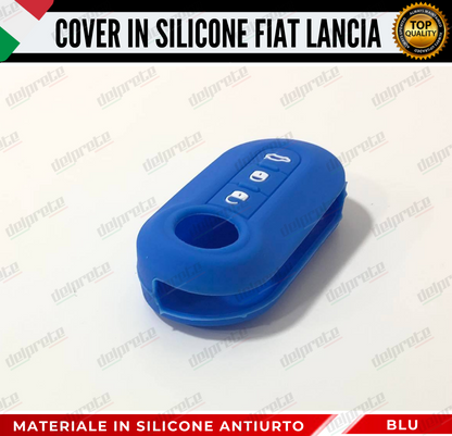 COVER GUSCIO CHIAVE SILICONE BLU 500 FIAT ABARTH LANCIA PUNTO PANDA BRAVO STILO