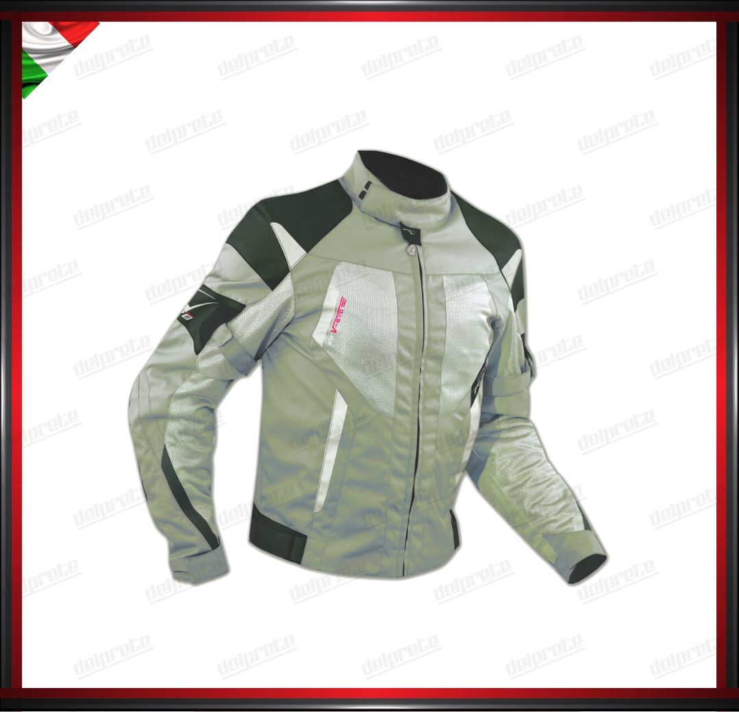 GIACCA MOTO IN TESSUTO CORDURA GRIGIO MESH A RETE  TRAFORATA PRIMAVERILE OMOLOGATO CE