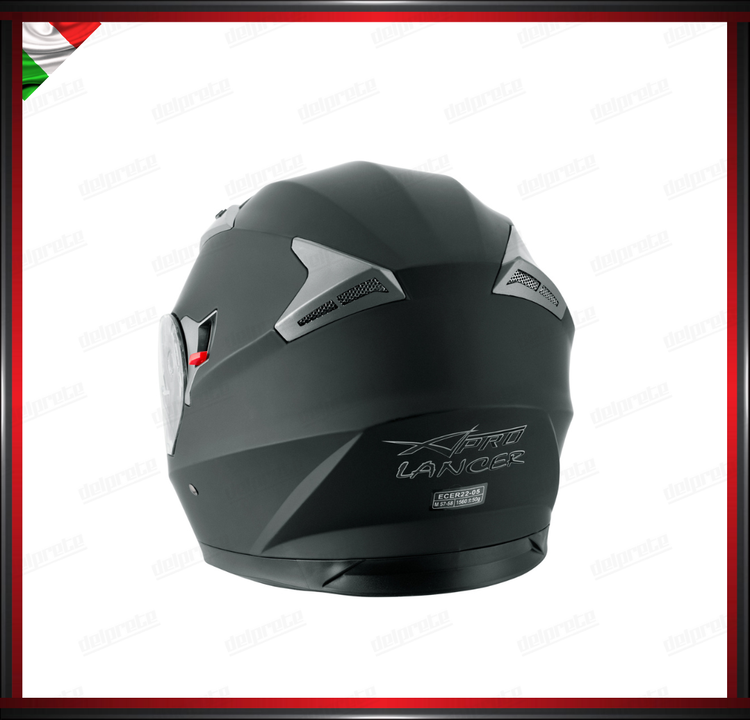 CASCO MODULARE MOTO DOPPIA VISIERA INTERNA PARASOLE NERO OPACO OMOLOGATO ECE 22-05