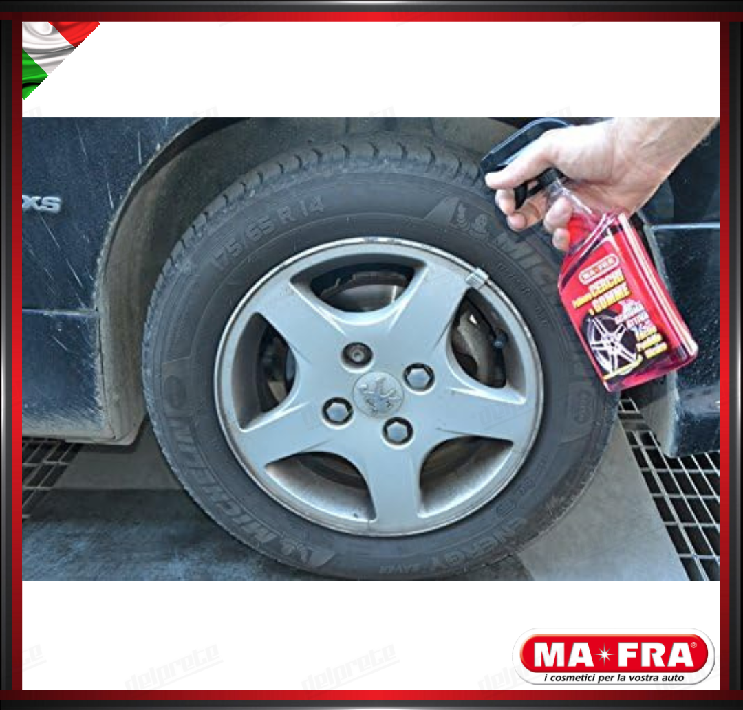 MAFRA - PULITORE CERCHI E GOMME CON SCHIUMA ATTIVA FACILE POTENTE SICURO 150ML