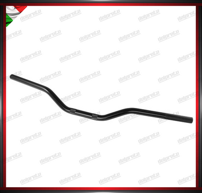 MANUBRIO ANODIZZATO NERO MOTO ATV CUSTOM PIEGA BASSA 22 MM UNIVERSALE ALLUMINIO