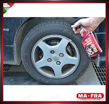 MAFRA - PULITORE CERCHI E GOMME CON SCHIUMA ATTIVA GRASSA PULISCE SPORCO 500ML