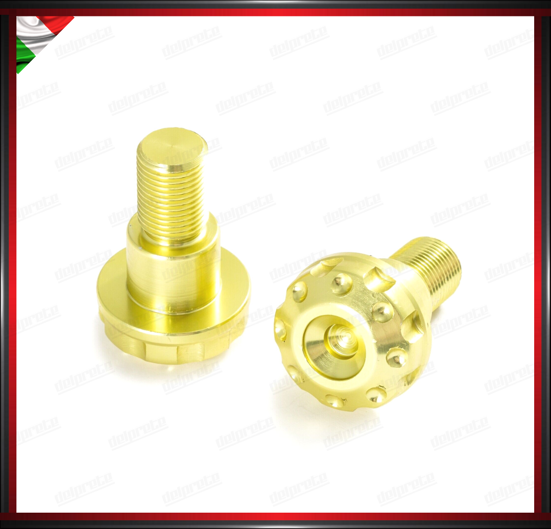 COPPIA CONTRAPPESI MANUBRIO YAMAHA 15MM ORO MOTO SCOOTER STABILIZZATORI BILANCIERI ALLUMINIO