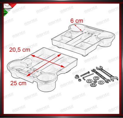 SGABELLO DA OFFICINA CON RUOTE E CASSETTI SEDUTA ERGONOMICA PORTA UTENSILI GARAGE