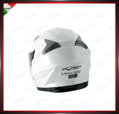 CASCO MODULARE MOTO DOPPIA VISIERA INTERNA PARASOLE BIANCO OMOLOGATO ECE 22-05