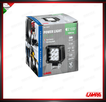 WL-18 LAMPA FARETTO FARO AUSILIARIO 9 LED BIANCO 6000K IMPERMEABILE UNIVERSALE