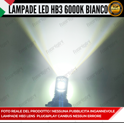 COPPIA LAMPADE HB3 LED BIANCO CREE COB CANBUS 6000K CONSIGLIATE PER FENDINEBBIA