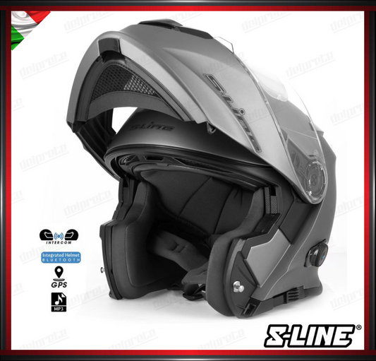 CASCO MODULARE - S-LINE DUAL FACE S550 BTH BLUETOOTH GRIGIO OPACO + PINLOCK