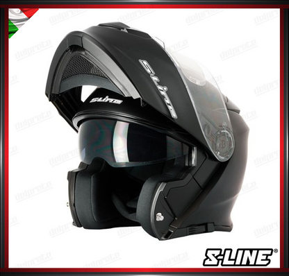 CASCO MODULARE - S-LINE DUAL FACE S550 NERO OPACO + PINLOCK