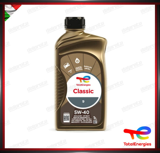 TOTAL - CLASSIC 5W-40 1 LITRO OLIO MOTORE SINTETICO  DIESEL BENZINA GPL