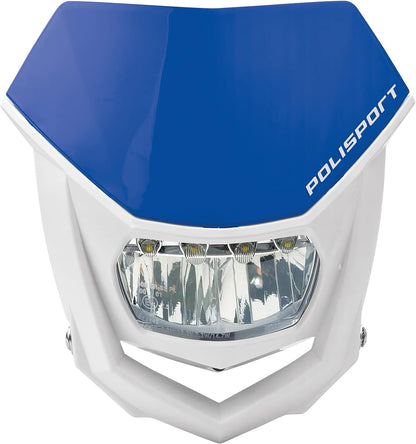 POLISPORT - FARO E MASCHERINA COMPLETO HEADLIGHT HALO LED ECE CROSS ENDURO BLU
