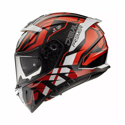 CASCO INTEGRALE - PREMIER DEVIL JC - OMOLOGATO ECE 2206 BIANCO NERO E GRIGIO