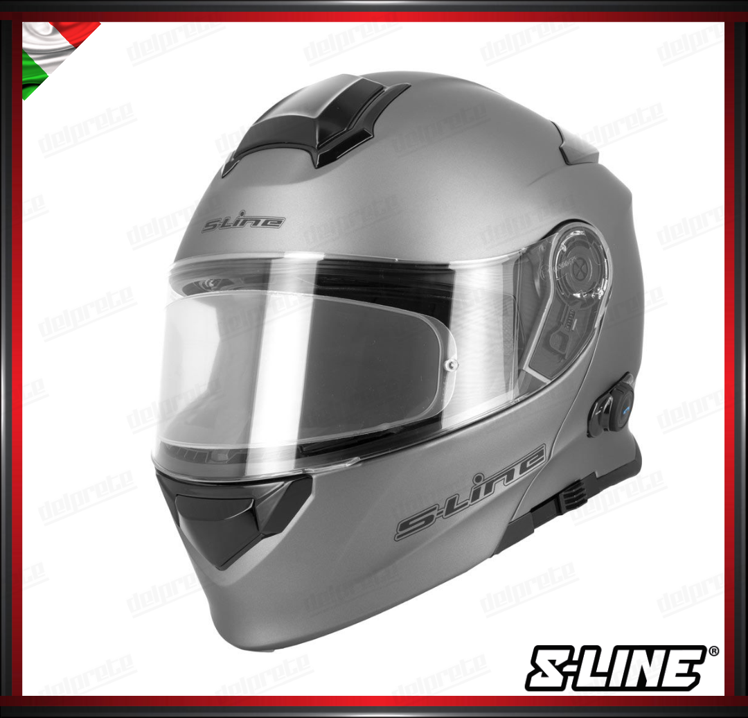 CASCO MODULARE - S-LINE DUAL FACE S550 BTH BLUETOOTH GRIGIO OPACO + PINLOCK