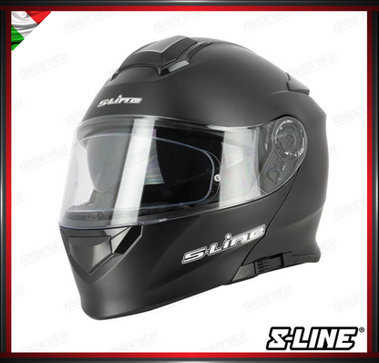 CASCO MODULARE - S-LINE DUAL FACE S550 NERO OPACO + PINLOCK