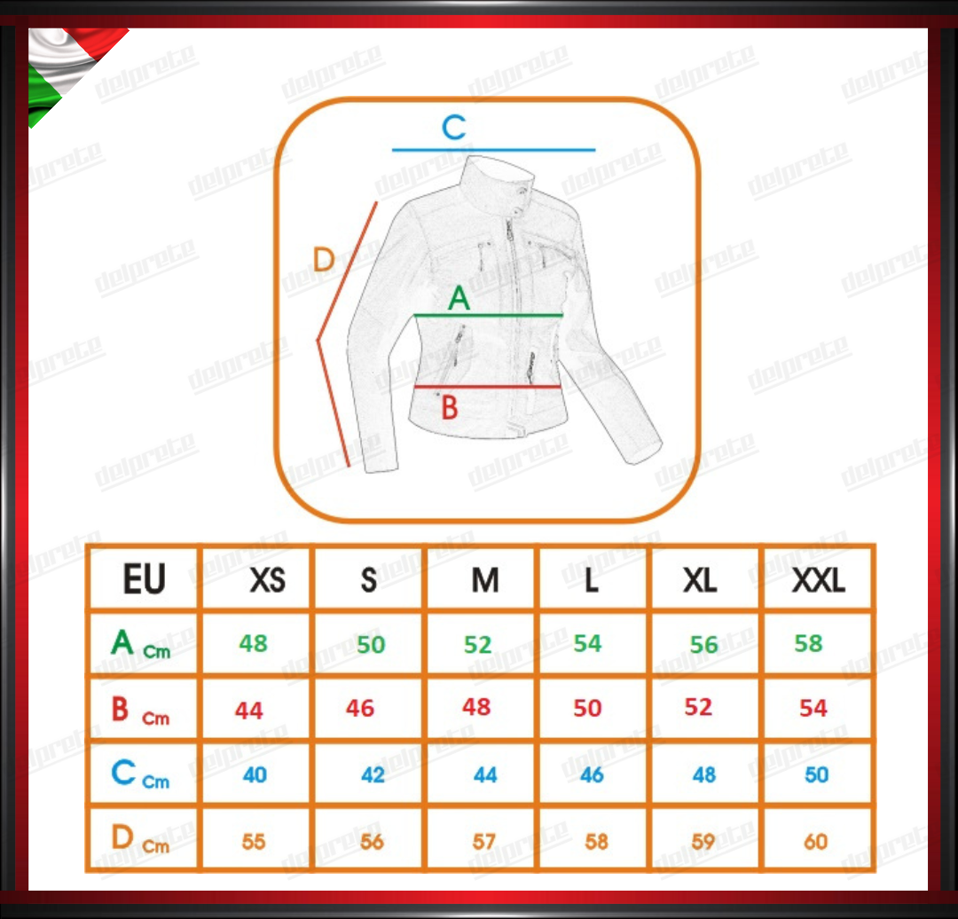 GIACCA DONNA IN TESSUTO PROTEZIONI OMOLOGATE CE TERMICO SFODERABILE SCOOTER