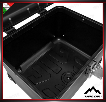 X-PLOR - TOP CASE 35 LITRI COLORE NERO IN PLASTICA ABS CON PIASTRA