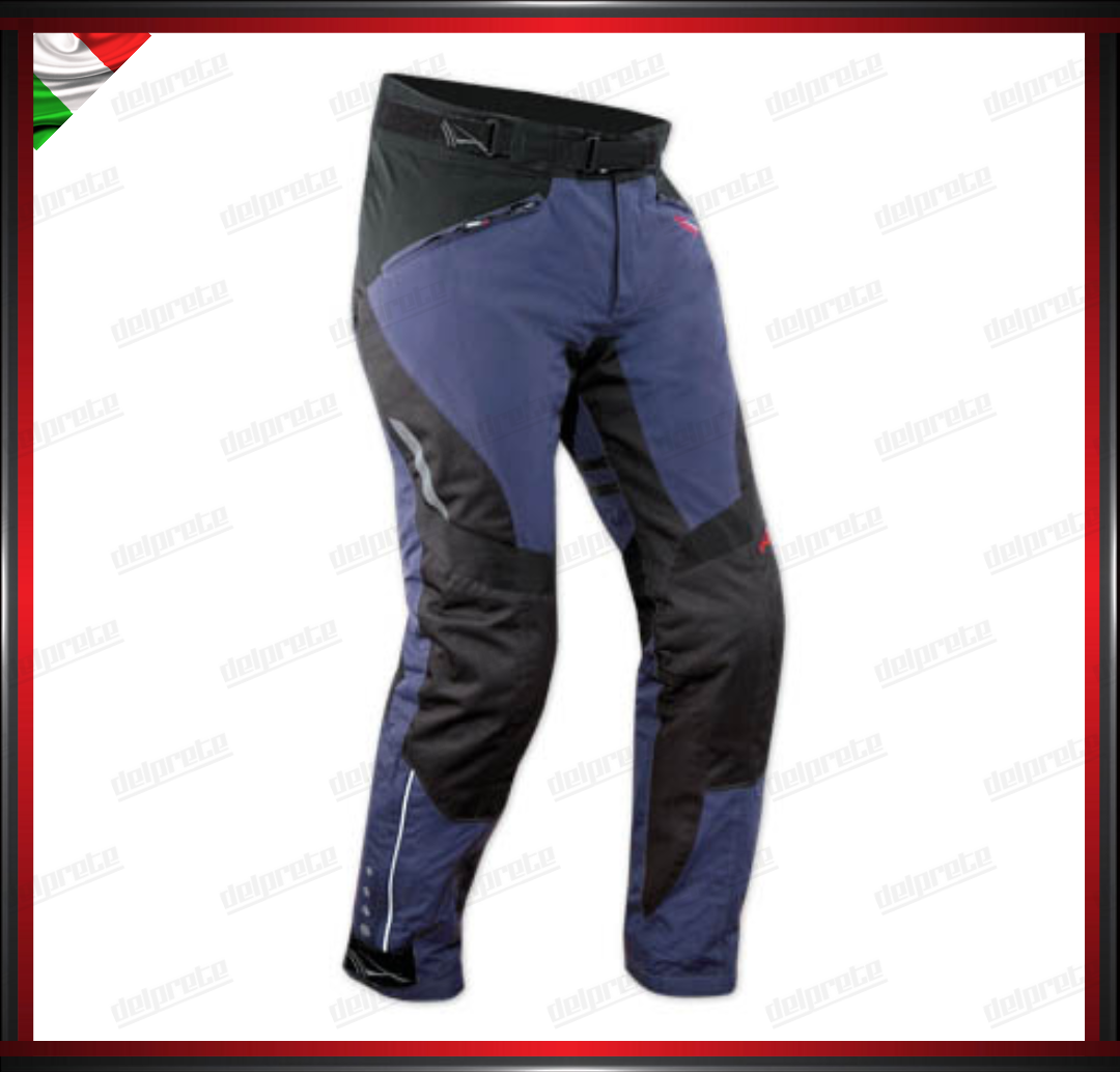 PANTALONI MOTO NERO IN TESSUTO CORDURA IMPERMEABILI TERMICA ESTRAIBILE PROTEZIONI OMOLOGATE CE