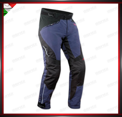 PANTALONI MOTO NERO IN TESSUTO CORDURA IMPERMEABILI TERMICA ESTRAIBILE PROTEZIONI OMOLOGATE CE