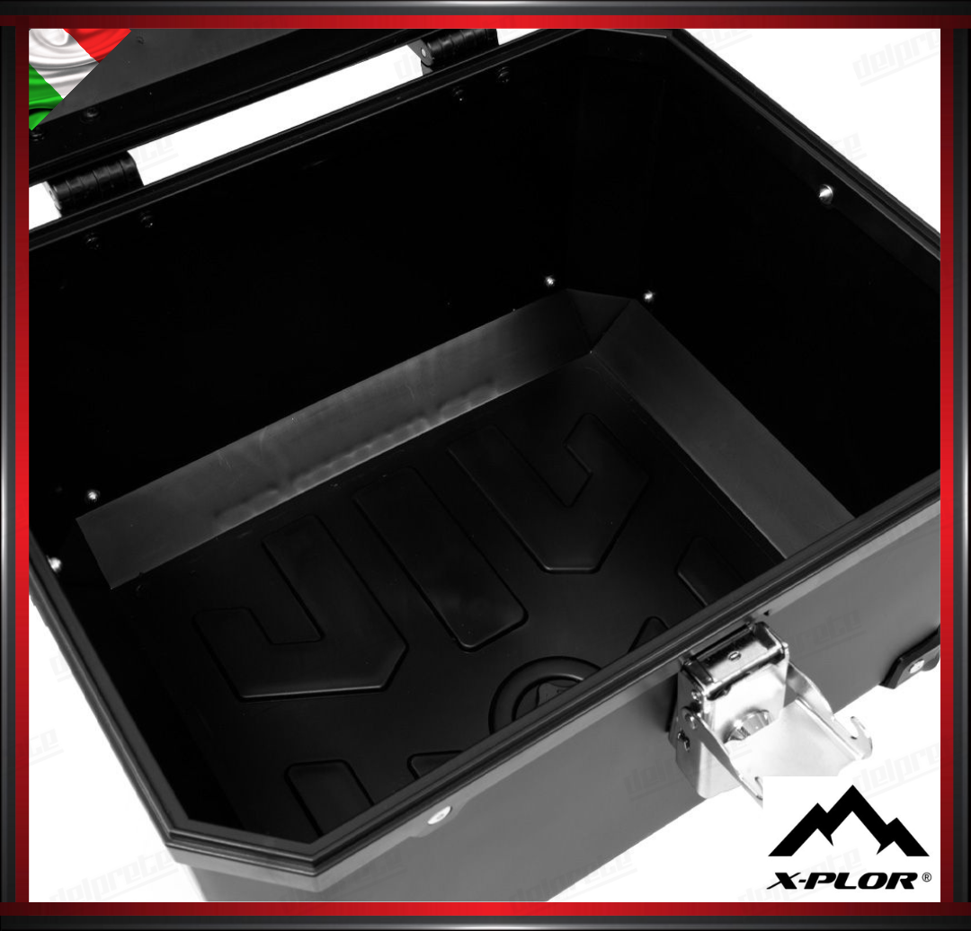 X-PLOR - TOP CASE 38 LITRI NERO IN PLASTICA ABS CON PIASTRA